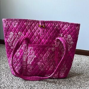 Vera Bradley Pink Quilted Tote Bag